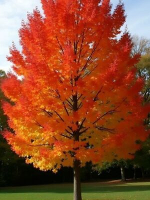 Ambrowiec amerykański styraciflua, jesienne kolory