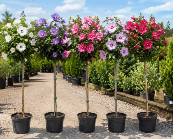 Hibiskus, ketmia syryjska na pniu, różne kolory 130-150cm, pień 90cm
